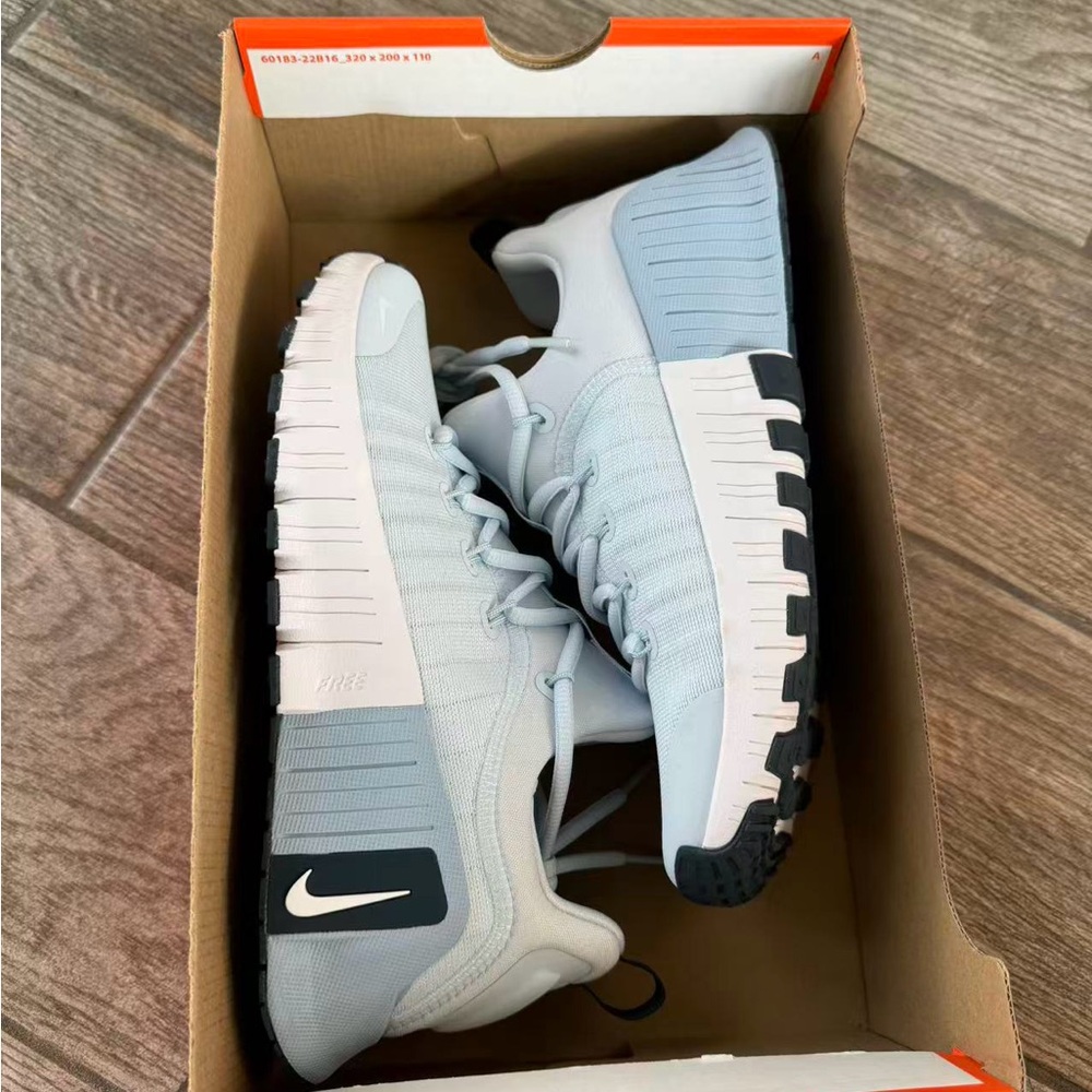 Nike Free Metcon 6 Blue Tint/Armory Navy Women's Running Shoe FJ7126-402 No Lid - Picture 7 of 12